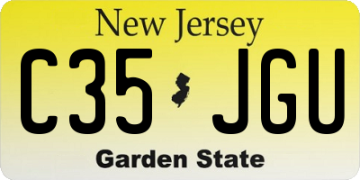 NJ license plate C35JGU