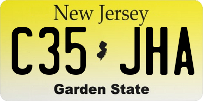 NJ license plate C35JHA