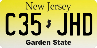 NJ license plate C35JHD