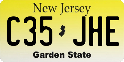 NJ license plate C35JHE