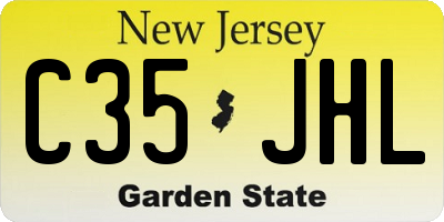 NJ license plate C35JHL