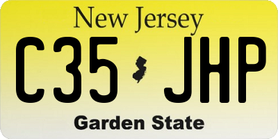 NJ license plate C35JHP