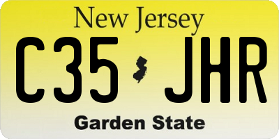 NJ license plate C35JHR