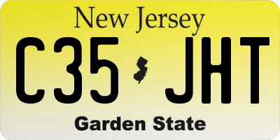 NJ license plate C35JHT