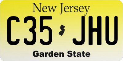 NJ license plate C35JHU