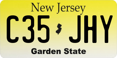 NJ license plate C35JHY