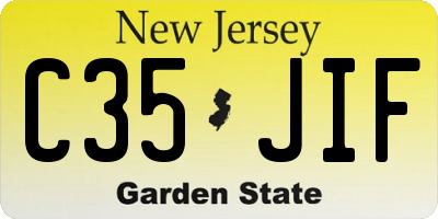 NJ license plate C35JIF