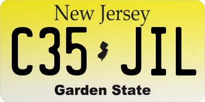 NJ license plate C35JIL