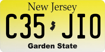 NJ license plate C35JIO