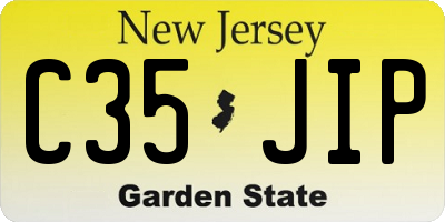 NJ license plate C35JIP