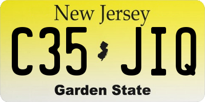 NJ license plate C35JIQ