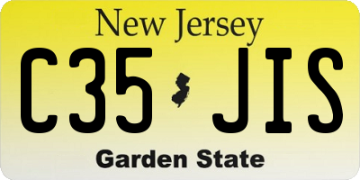 NJ license plate C35JIS