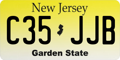 NJ license plate C35JJB