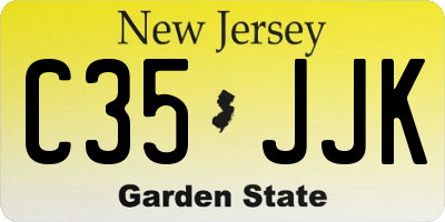 NJ license plate C35JJK