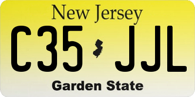 NJ license plate C35JJL