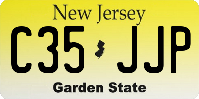 NJ license plate C35JJP