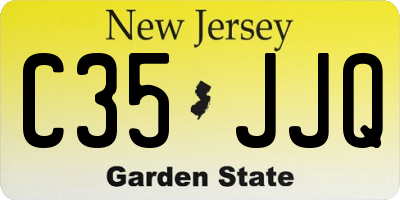 NJ license plate C35JJQ