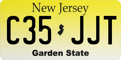 NJ license plate C35JJT