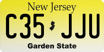 NJ license plate C35JJU
