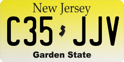 NJ license plate C35JJV