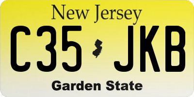 NJ license plate C35JKB