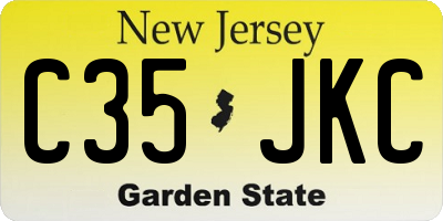 NJ license plate C35JKC