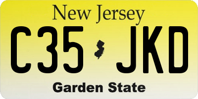 NJ license plate C35JKD