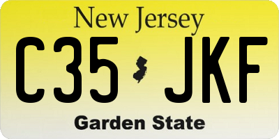 NJ license plate C35JKF