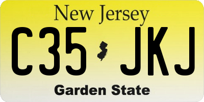NJ license plate C35JKJ