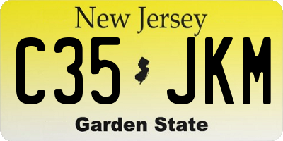 NJ license plate C35JKM