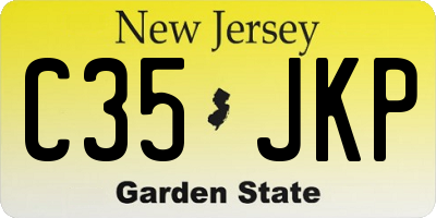 NJ license plate C35JKP