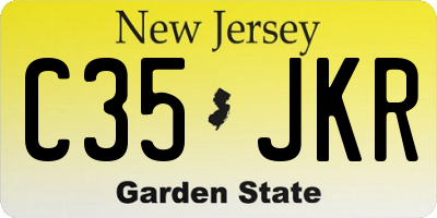 NJ license plate C35JKR