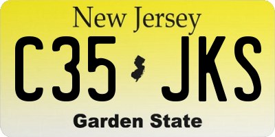 NJ license plate C35JKS