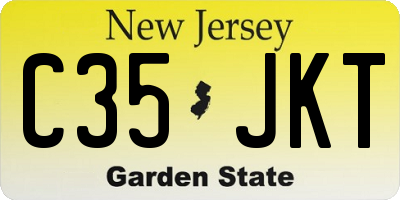 NJ license plate C35JKT