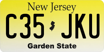 NJ license plate C35JKU