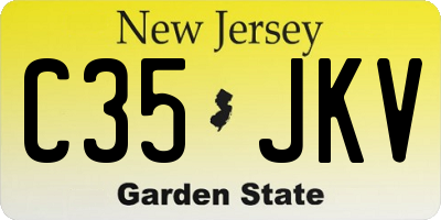 NJ license plate C35JKV