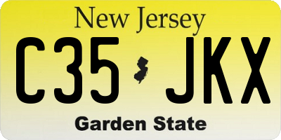 NJ license plate C35JKX