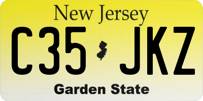 NJ license plate C35JKZ