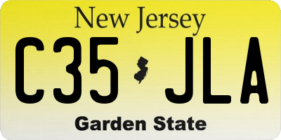 NJ license plate C35JLA