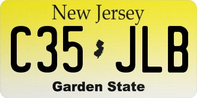 NJ license plate C35JLB