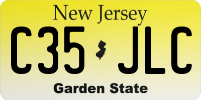 NJ license plate C35JLC