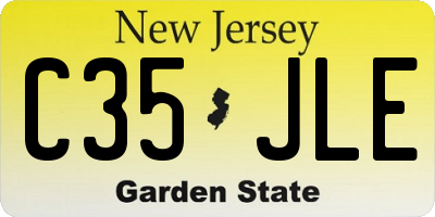 NJ license plate C35JLE