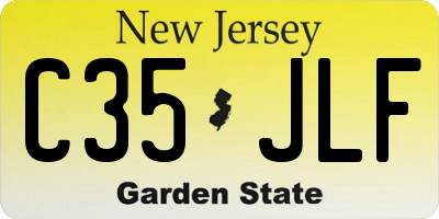 NJ license plate C35JLF