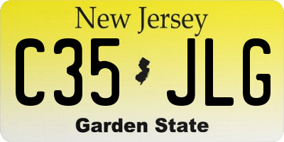 NJ license plate C35JLG