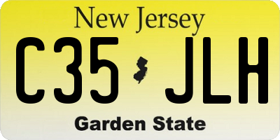 NJ license plate C35JLH