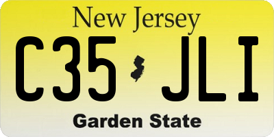NJ license plate C35JLI