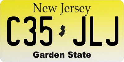 NJ license plate C35JLJ