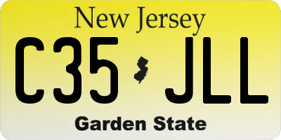NJ license plate C35JLL