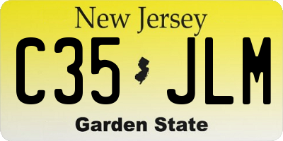 NJ license plate C35JLM