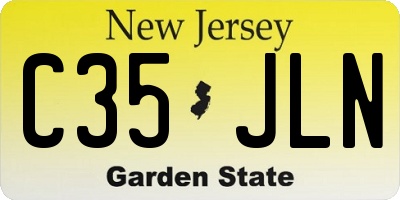 NJ license plate C35JLN